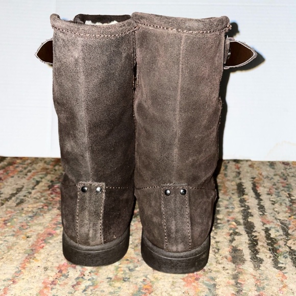 Marc Fisher Womens Fearra Brown Leather/suede Boots SZ 7.5 M - Picture 3 of 6